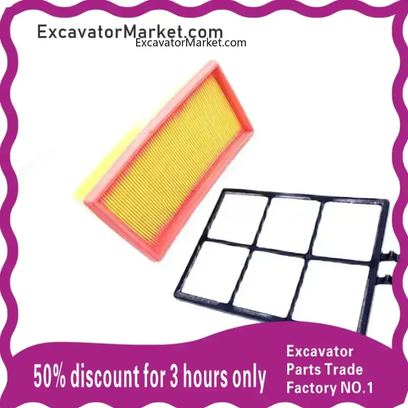 

For Kobelco 60 75SR 100SR built-in external air conditioning element Filter mesh High quality Excavator Parts