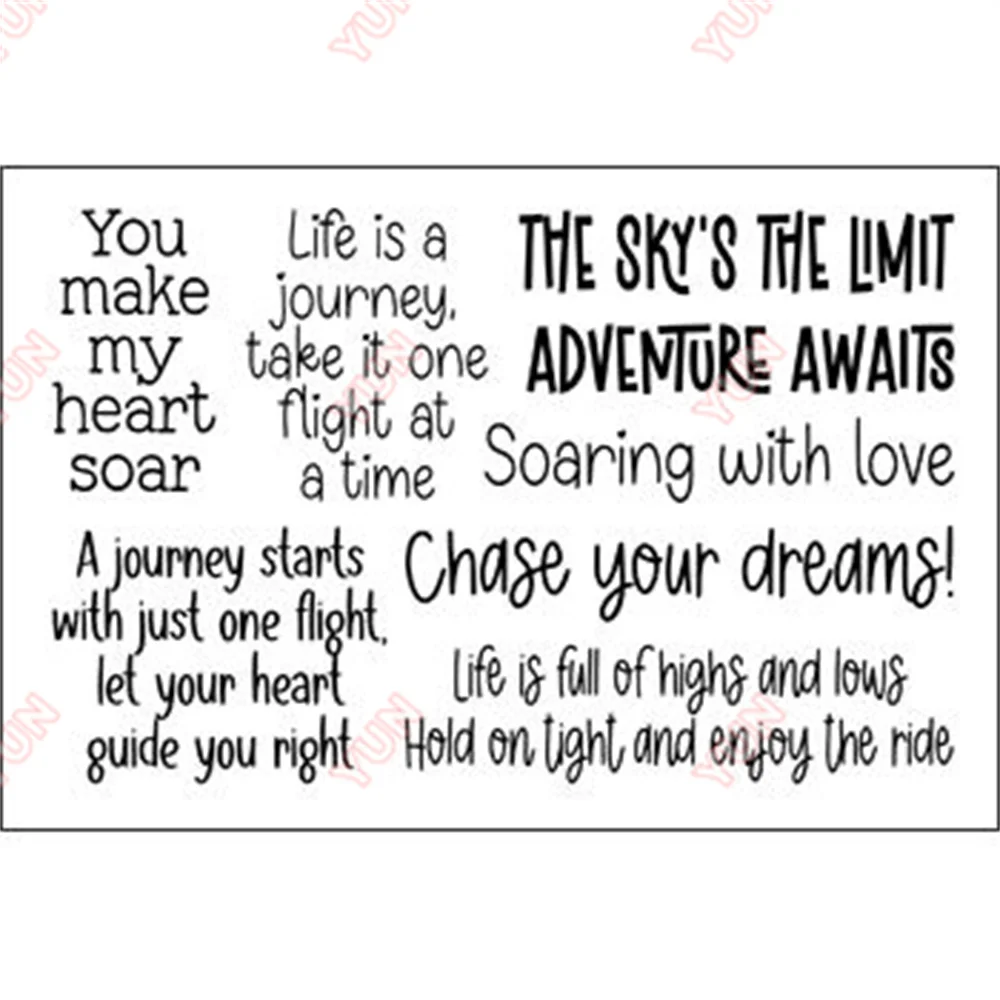 

Heart Hot Air Balloon Phrases Clear Stamp Set for Scrapbooking Practice Hands-On DIY Album Card Craft Dies 2025 New Emotion Die