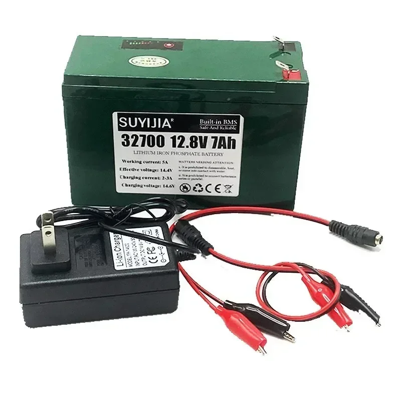 New 4S1P 32700 12.8V Battery Pack, Real Capacity 7000mAh, with 4S 7A Balanced BMS Electric Bicycle Electric Boat 12V Car Battery