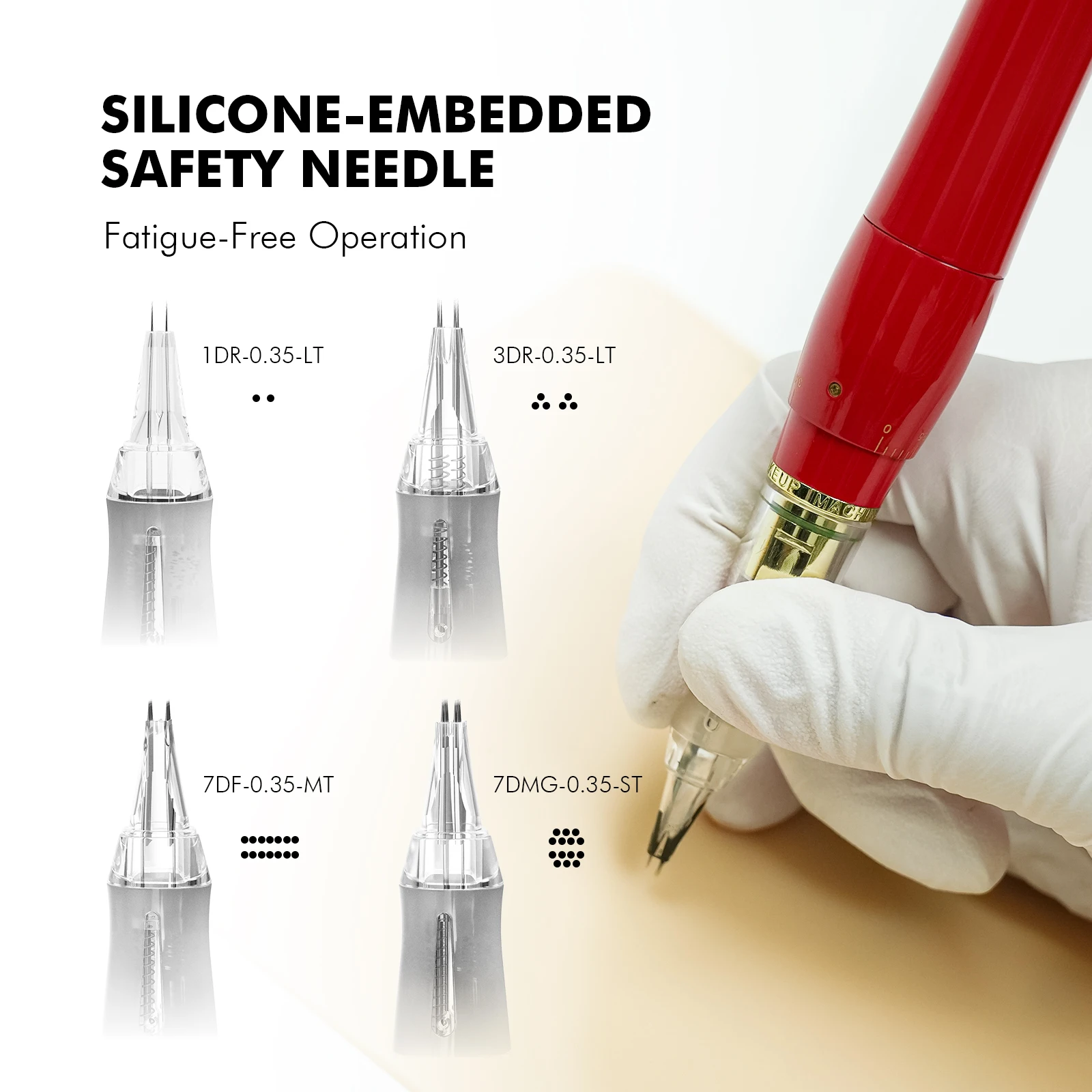 FAMISOO Double Needle PMU Pen Microbalding Semi Permanent Makeup Tattoo Machine For Lip Tattoo Eyebrows Tattoo Pen