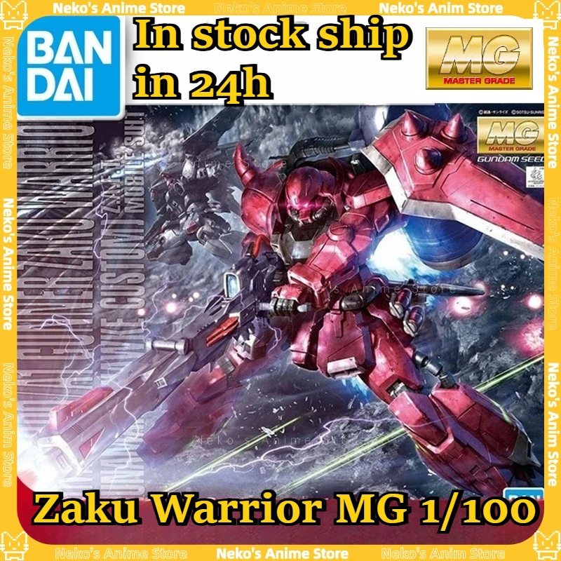 

【In Stock】BANDAI MG 1/100 Zaku Warrior Lunamaria Hawke Custom Red Launcher Model Kit Action Figure Anime Model Desktop Doll