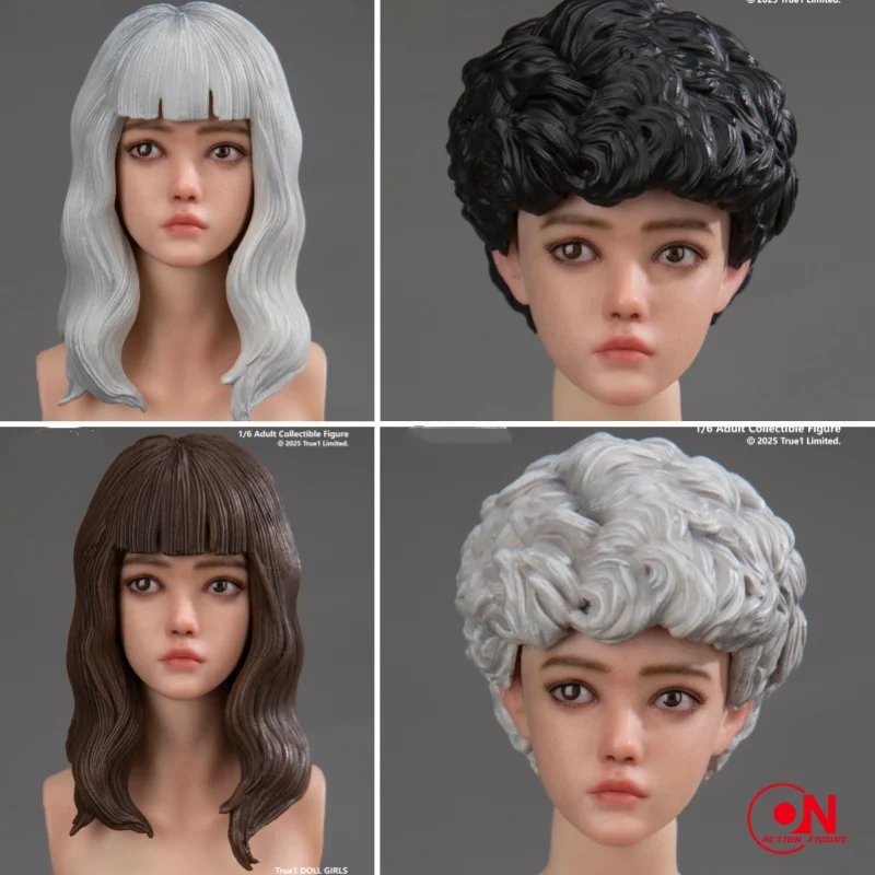 

True1Toys TVH007 Nini 1/6 Scale Female Movable Eyes Head Sculpture Fit 12inch Female Action Figure Body Dolls