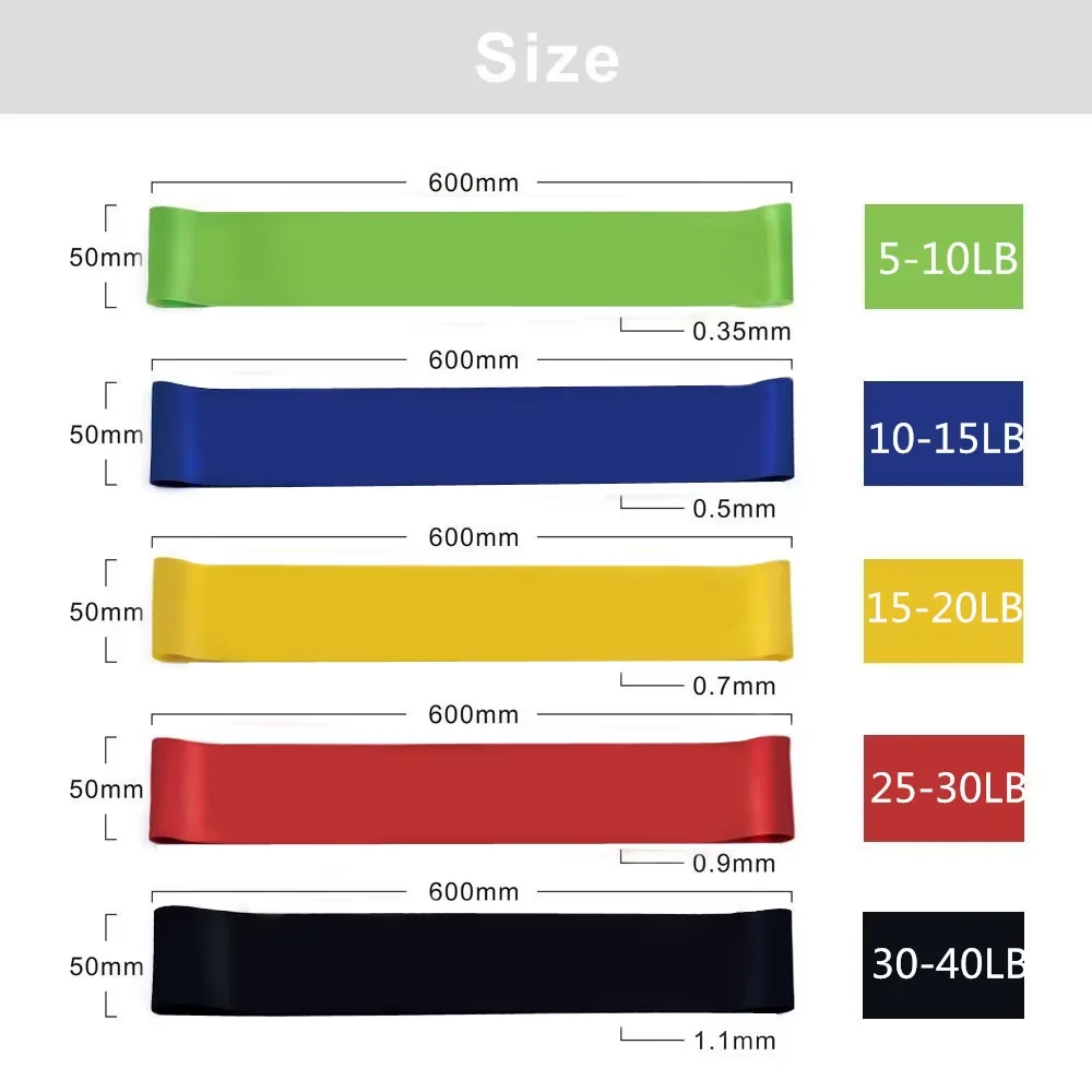 Cross-border Dedicated Yoga Latex Tension Ring Elastic Band Thin Legs Hip Lift Resistance Band Bodybuilding Tension Band Flat image 3
