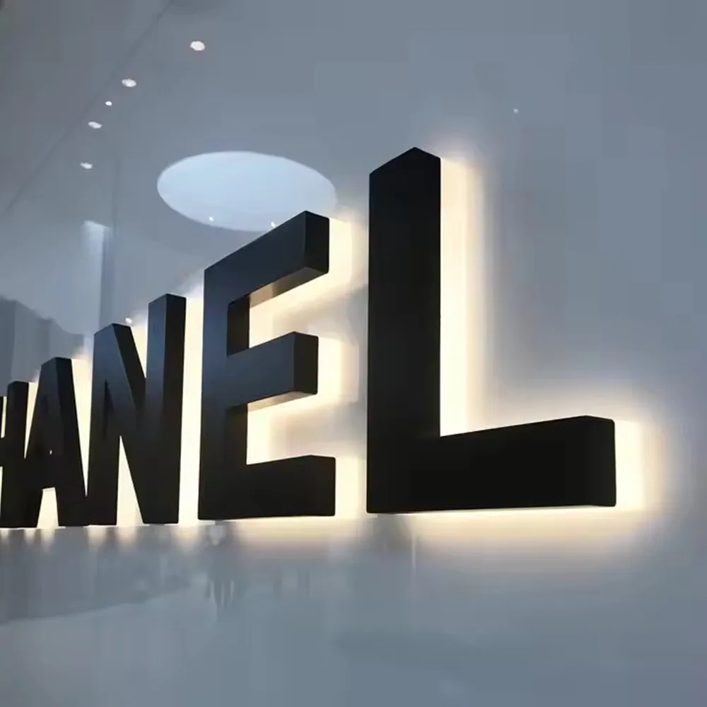 Immagine 3: Lettere metalliche illuminate a LED personalizzate Cartello aziendale 3D Segno con logo tagliato al laser Cartello per reception aziendale Cartello retroilluminato Dropshipping