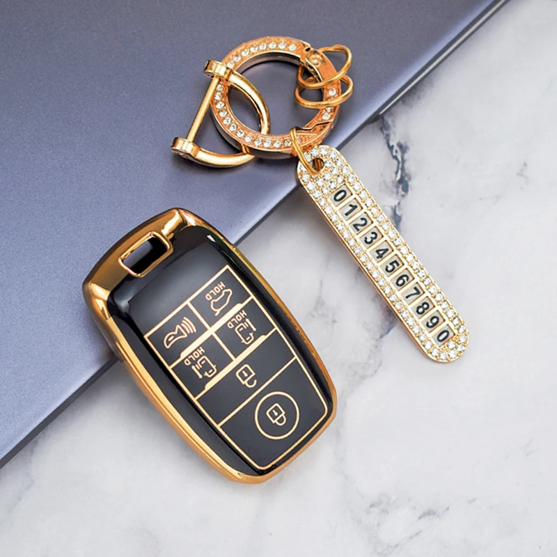 6 Buttons Soft TPU Car Key Case Cover for KIA Sorento Sedona 2020 Grand Carnival 2019 Keychain Shell Fob Holder Accessories