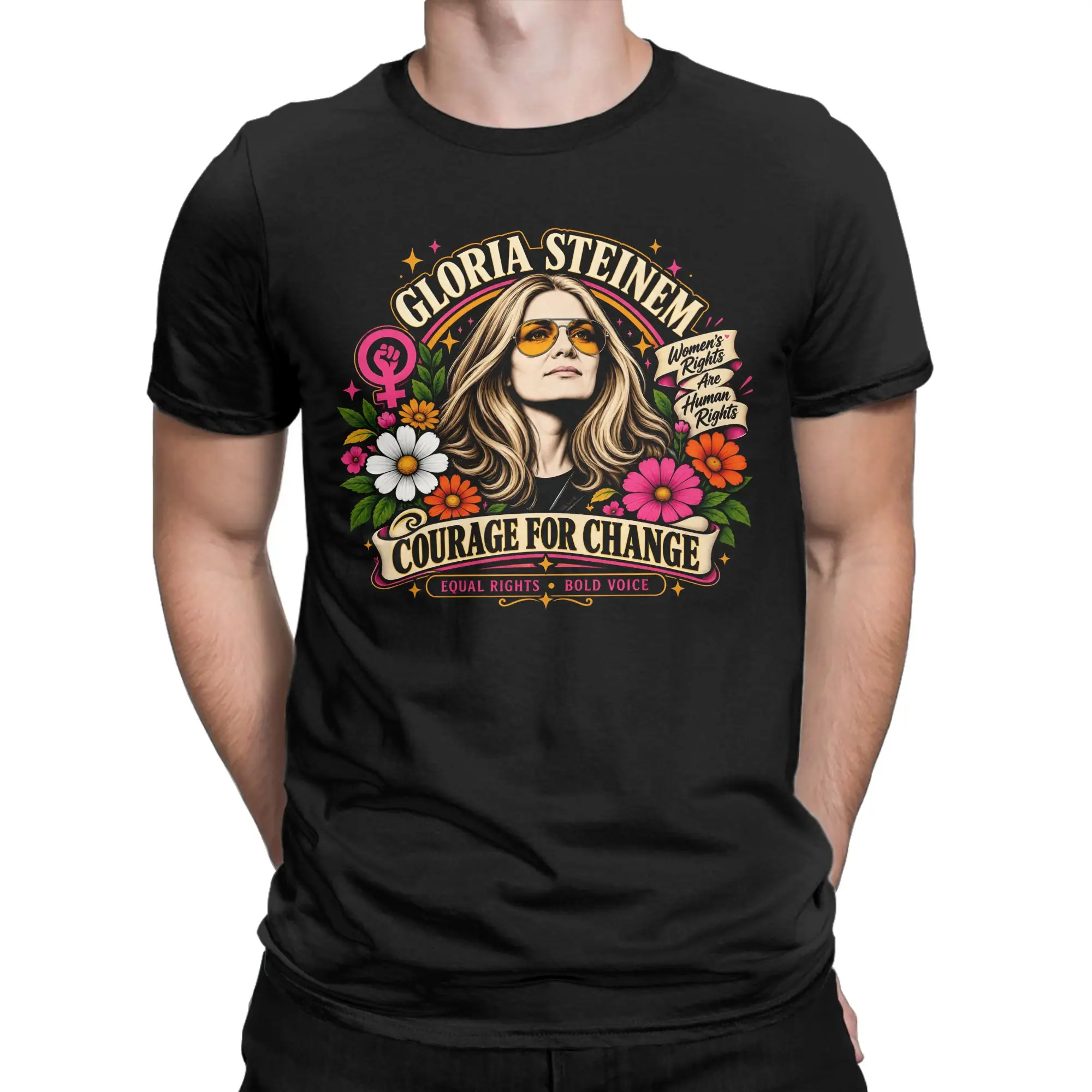 Gloria Steinem Men's T Shirt  Fashion Tees Short Sleeve O Neck T-Shirt Cotton Big Size Clothing