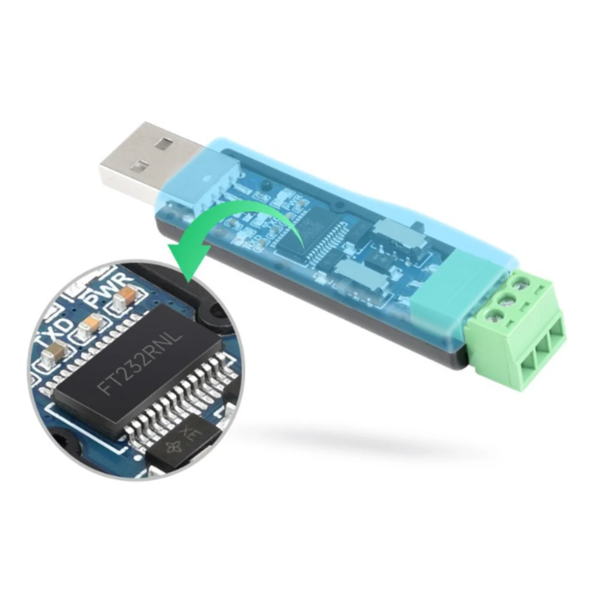 RIRI Waveshare USB to RS232/485 Serial Communication Converter FT232RNL for Mac Linux Android Win 11/10/8.1/8/7