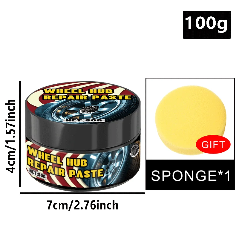 1 Piece Universal Wheel Repair Set - Alloy Rim Scratch Polishing Paste, Car Wheel Care Polishing Cream, Alloy Spoke Scratch Repa - view 6