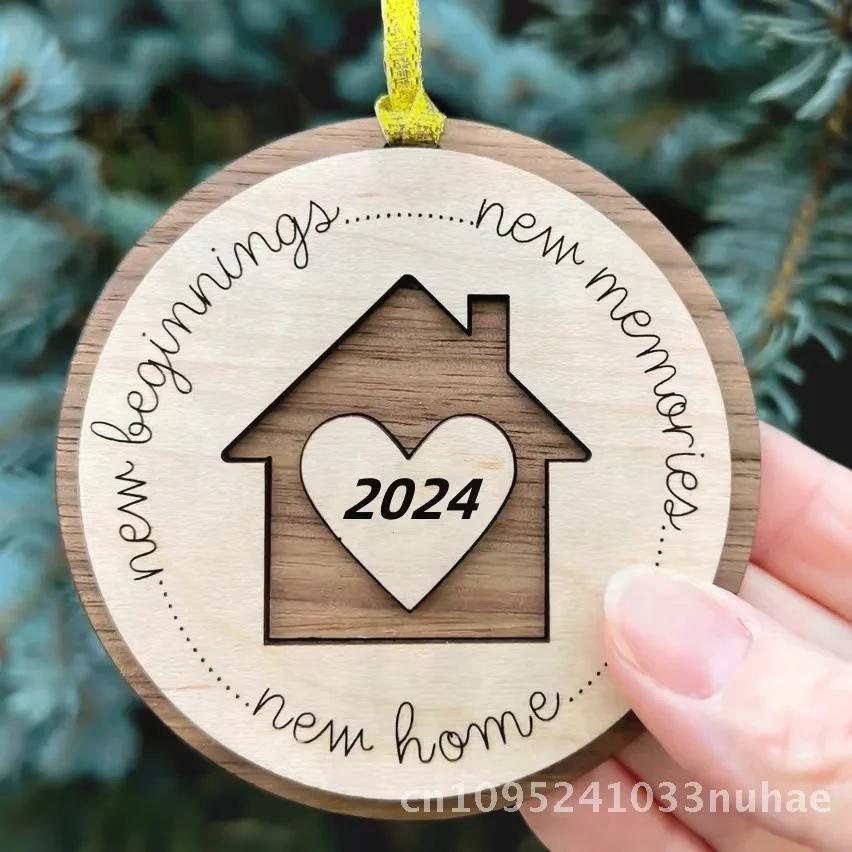 

2024 Wooden Christmas Decorations Creative Home Gift New Year's Eve Decoration Polypropylene Bag Included