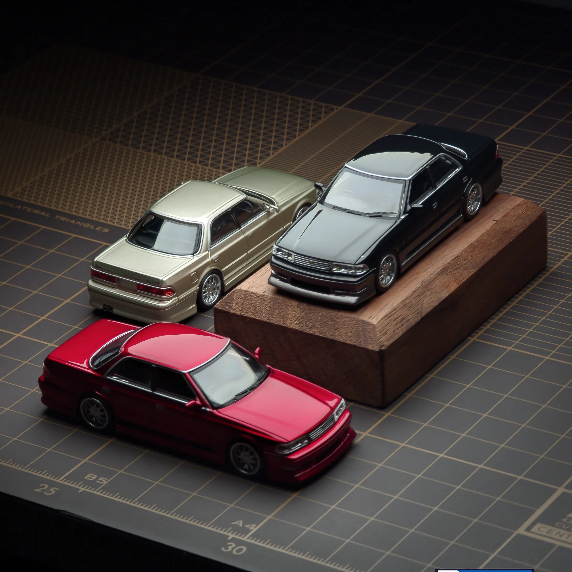 Double 1:64 Toyota Mark II JZX81 Big‑Win Body Kit Alloy Diecast Car Model JDM Collectible Display Piece