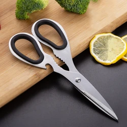 Stainless Steel Kitchen Scissors Household Bone Scissors Chicken Wings Fish Chopper Bottle Opener Walnut Clip Kitchen Tools