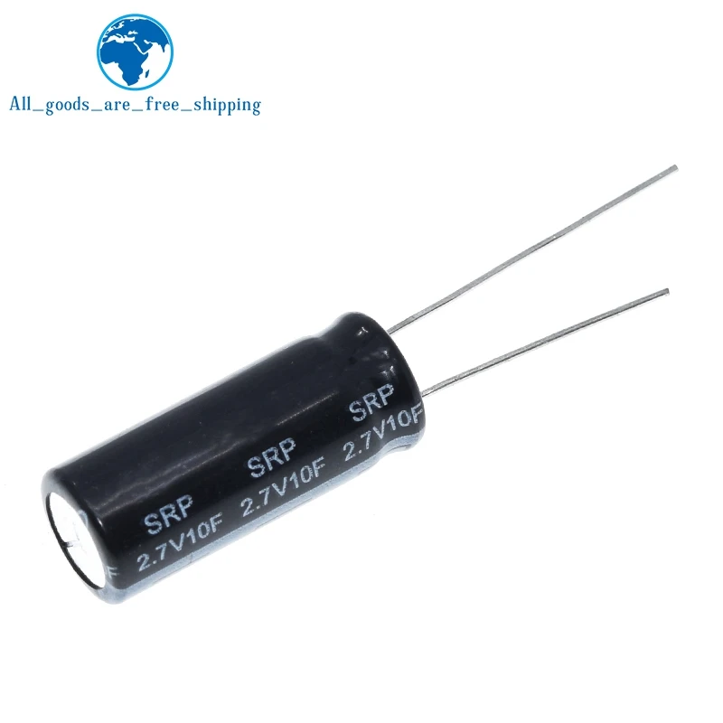 Imagem -06 - Capacitor Ultra Super Farad Cilíndrico Tzt Supercap de Alta Potência 2.7v 10f 10x26 mm Peças