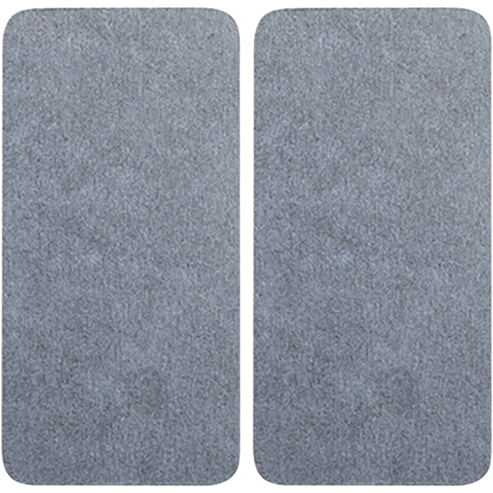 

2Pcs Dark Grey 16x8cm Mud Absorbent Pad for Bathroom Countertop Soap Dish Water Cup Living Room Kitchen Mats