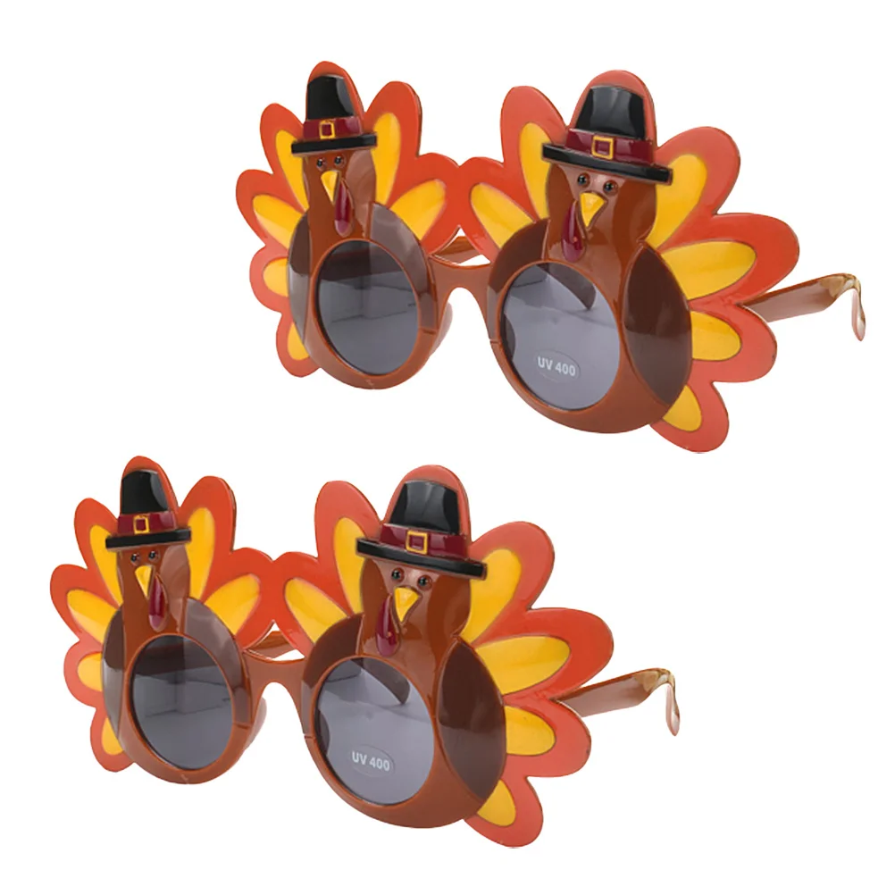 

2 шт. очки для вечеринки, креативные прочные солнцезащитные очки для костюма Турции на День Благодарения, вечерние очки, декоративный реквизит