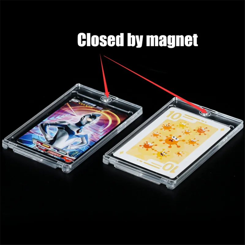 1/2/5/10Pieces 35PT Acrylic Transparent Collection Sleeves Frames Magnetic Display Holders Storage Case for Pokemon Game Cards