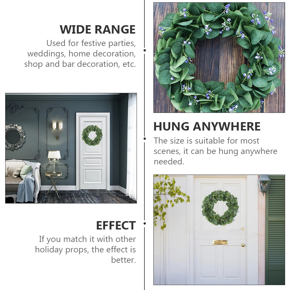 

Lifelike Wreath Hanging Christmas Door Decorationleaf Garland Wedding Party Pendant Wall Hanging Garland Weatherproof