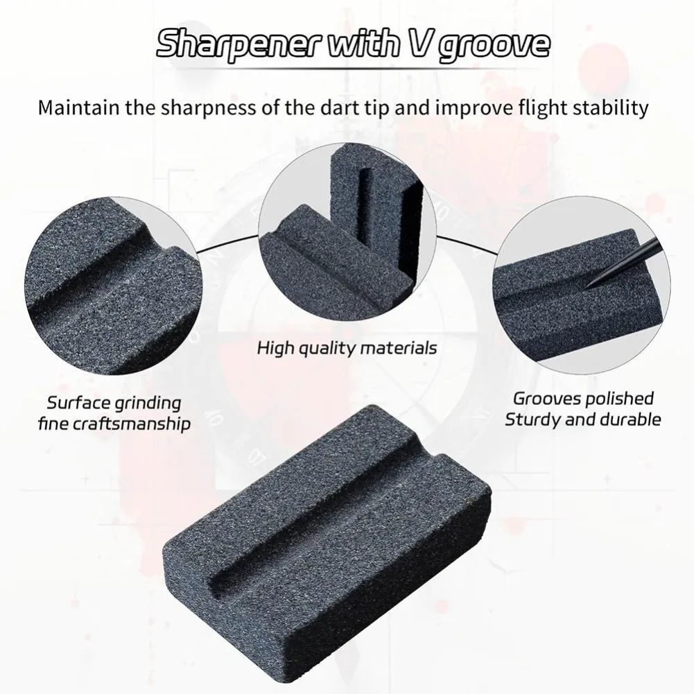 Stone Sharpener For Darts Carbon Fiber Darts Sharpener With V Groove For Precision Polishing And Burr Darts Replace Accessories