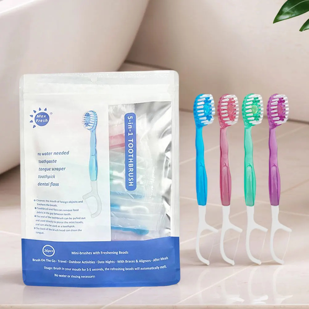 معجون أسنان صغير 5 في 1 وخيط الكل في واحد للعناية بالفم أثناء التنقل #2