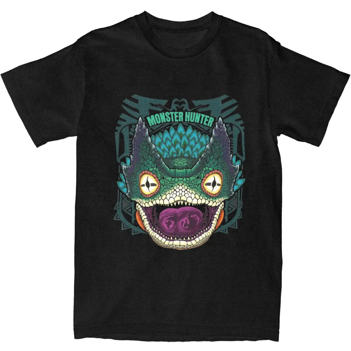 Pukei Pukei Monster Hunter World T Shirt Summer Dragon Hunting MHW Game T Shirts 100 Cotton Tshirt For Men Short-Sleeve Tops