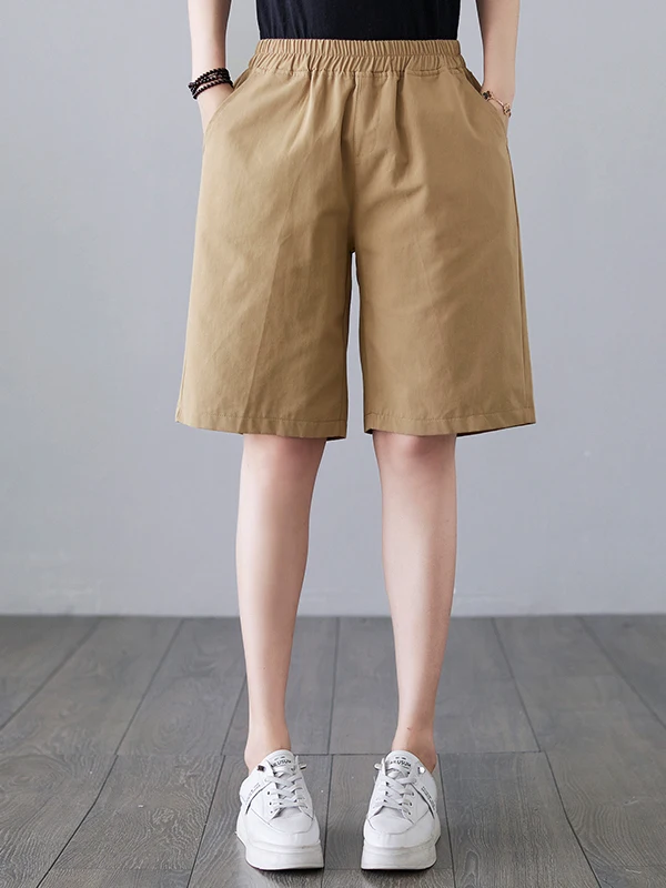 ハイウエストコットンリネンショーツ女性の夏の新スタイル韓国語バージョンプラスサイズ痩身カジュアル多用途ストレートレッグパンツ