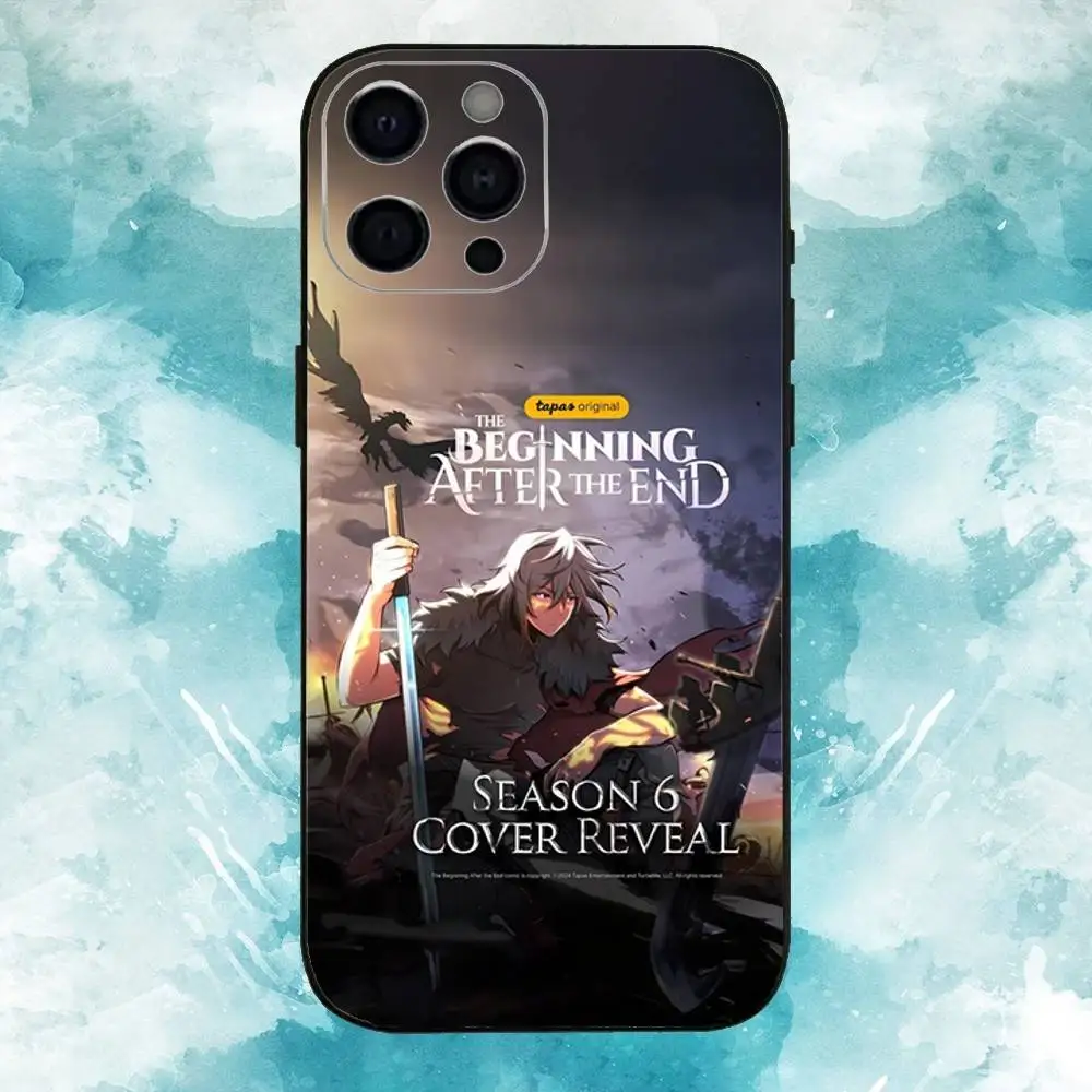 حافظة هاتف T-The B-Beginning After The End لهاتف iPhone17,16,15,14,13,12,11 Plus، Pro Max غطاء أسود ناعم