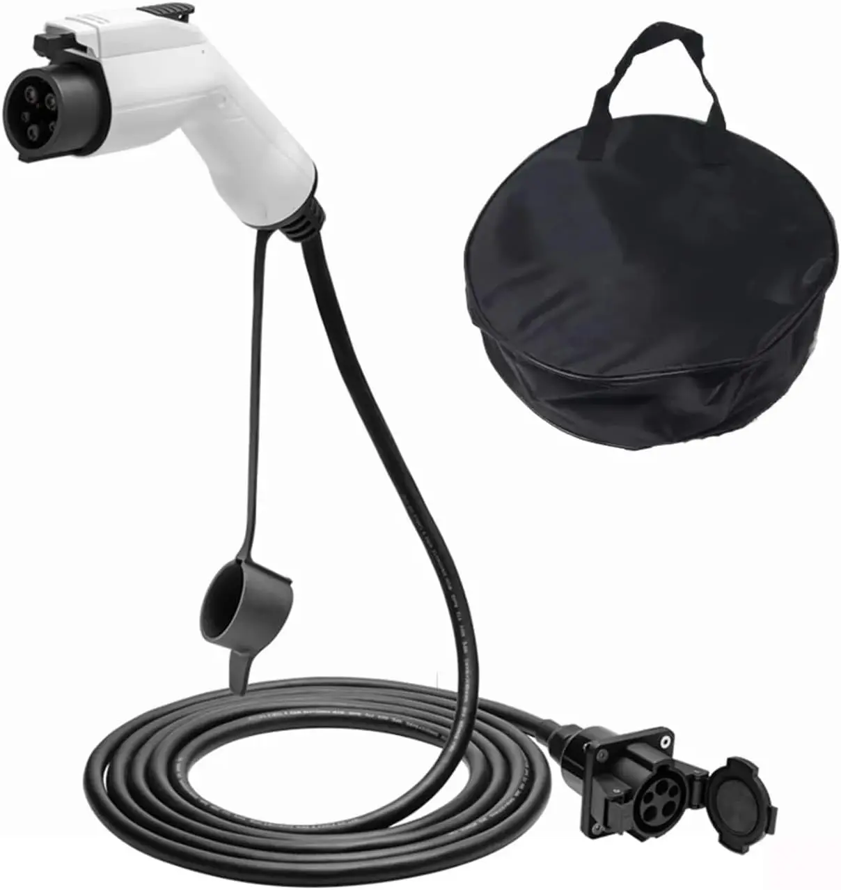 

J1772 Тип 1, 32 А, 7 кВт, удлинительный кабель для зарядки электромобилей с сумкой