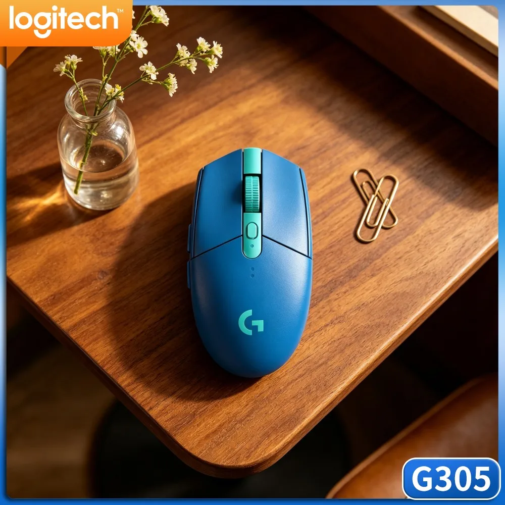G305 Logitech Wireless Gaming Mouse,LIGHTSPEED Connection,HERO 12000 DPI,6 Programmable Buttons,250H Battery,PC Mac Compatible
