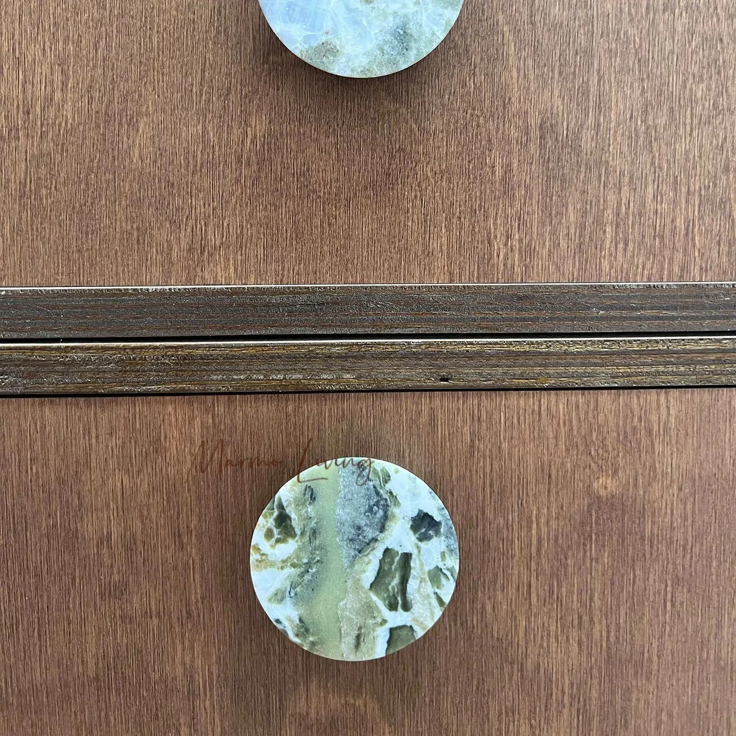 Modern Calacatta Viola Stone Knob Luxury Minimalist Natural Marble Drawer Handles for Wardrobe Cabinet Round Knobs