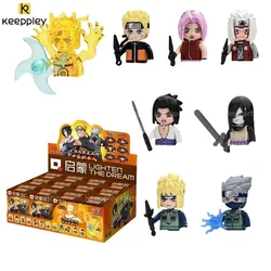 Keeppley Cartoon Anime Building Blocks Uzumaki Naruto Shippuden Assembly Model Ornaments Toys Boys Holiday Gift Collection