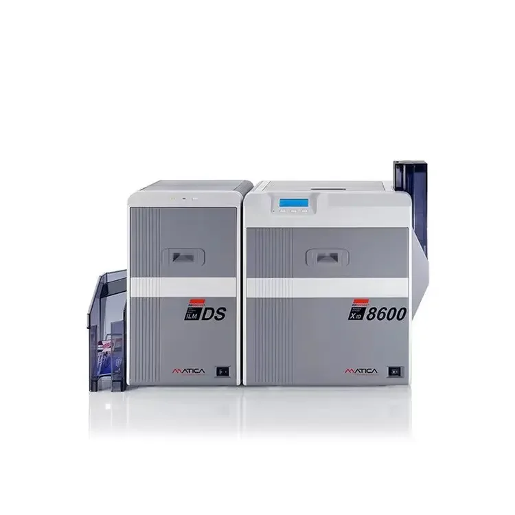 Best quality Matica XID8600 plastic card printer heat transfer edge to edge pvc ID card printer