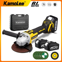 Kamolee 100/125mmCordless Grinder Brushless Rechargeable Angle Grinder Cutting/Grinder Power Tool Compatible with Makita Battery