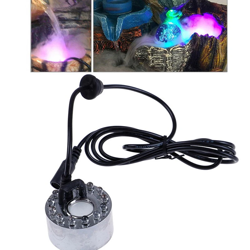 Halloween LED Water Fountain Pond Fogger Mini Mist Maker Fogger Pond Garden Nebulizer For Halloween Christmas Party Decoration