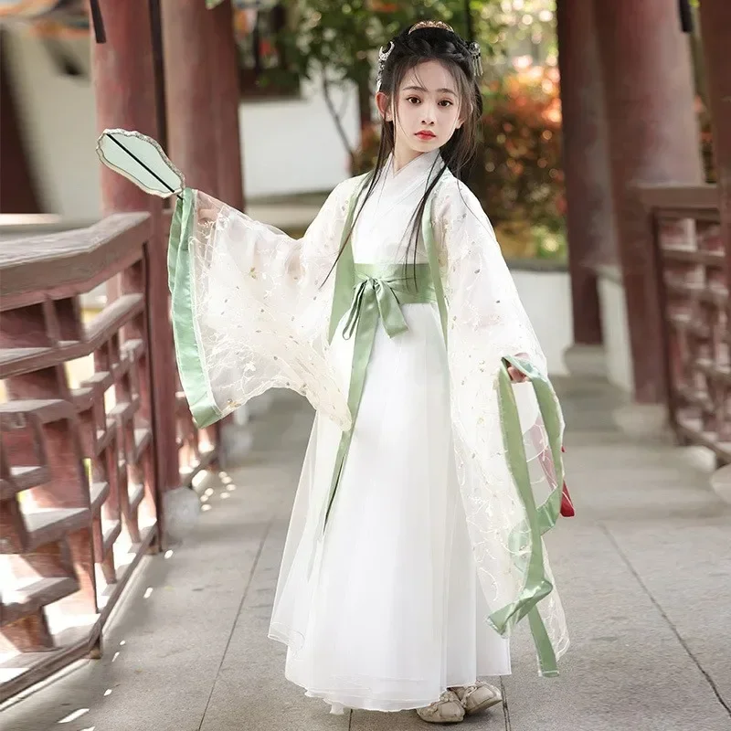 AOSHIYA Retro Kids Chinese Ancient Hanfu Costume Children's Holiday Dress Fairy Performance Clothes  Dance Wear Cosplay Girls Gi