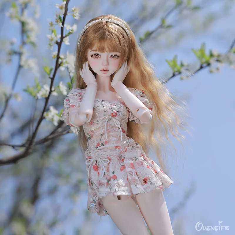 Pearl BJD Doll 1/4 Floral Dress With Pearl Shoes Spring Meat Toot Toot Cute Girl Toys High quality Collection