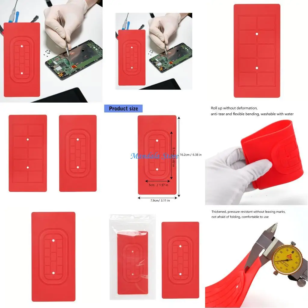 U2JC Vacuum Adsorption Screen Repair Mat Separator Pad For Electronics Anti Pressure Design Portable Heat Resistant Construction