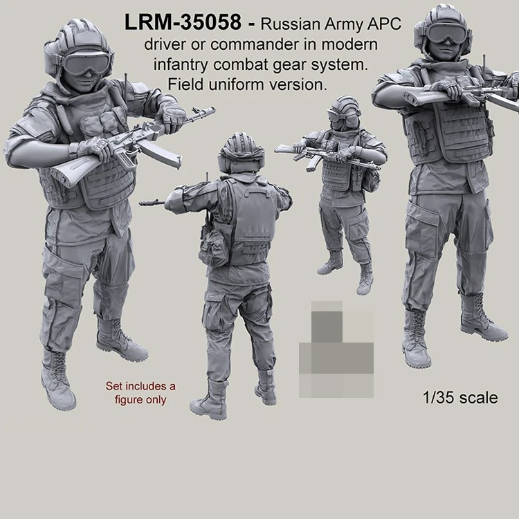 1/35 Resin Model figure GK Soldier, Russian Army, tank driver, Modern military theme, Unassembled and unpainted kit