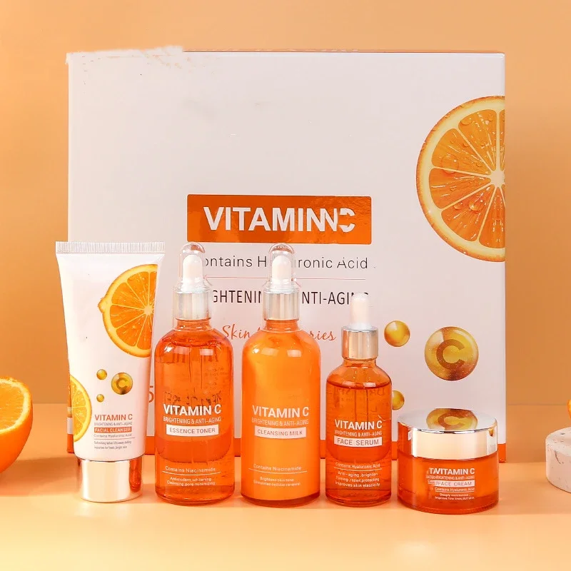 

DR.RASHEL Organic VC Набор для ухода за кожей лица Отбеливает пятна Освежает Легко впитывается Антиоксидант Глубокое увлажнение