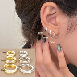 3 pz/set semplice orecchino a cerchio piccolo in cristallo in acciaio inossidabile da donna piccolo orecchino Piercing alla cartilagine Color oro gioielli minimalisti