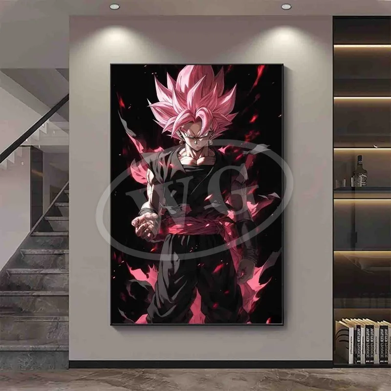 Hot Bandai Anime Canvas Painting Dragon Ball Goku Bulma Vegeta Characters Posters and Prints Wall Art Pictures Home Decor