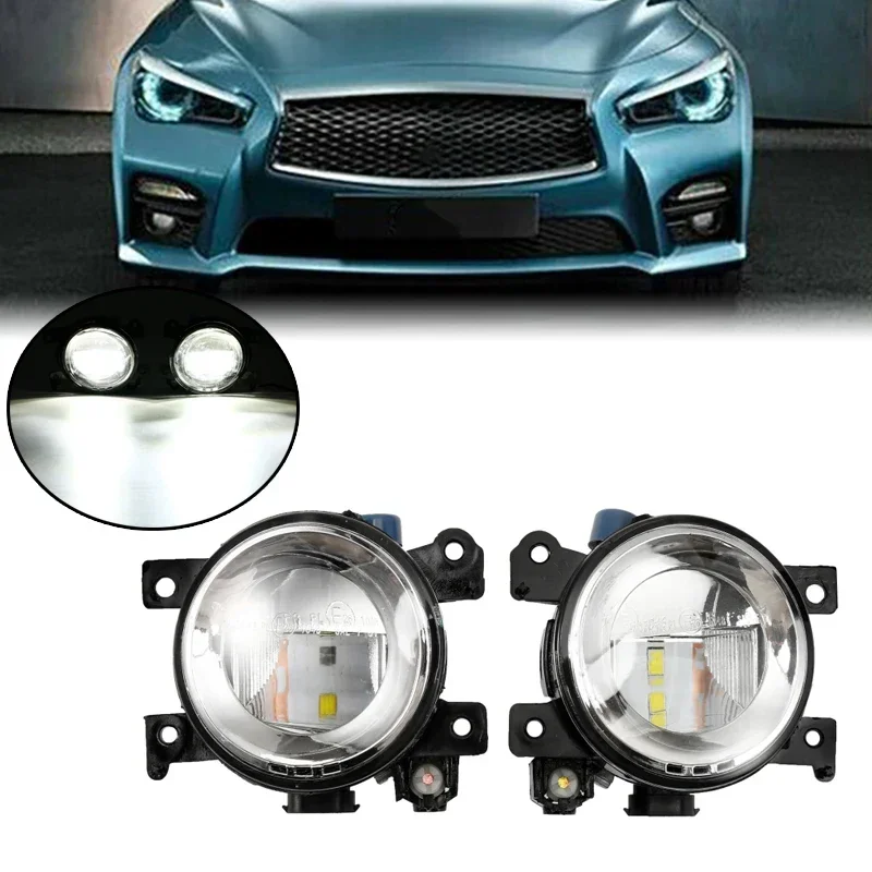 

1 пара передних светодиодных противотуманных фар для Infiniti Q50 2014-18 QX60 QX80 Q70/Q70L/Q70 2014-2018 фар дальнего света 261504GA0A 261554GA0A