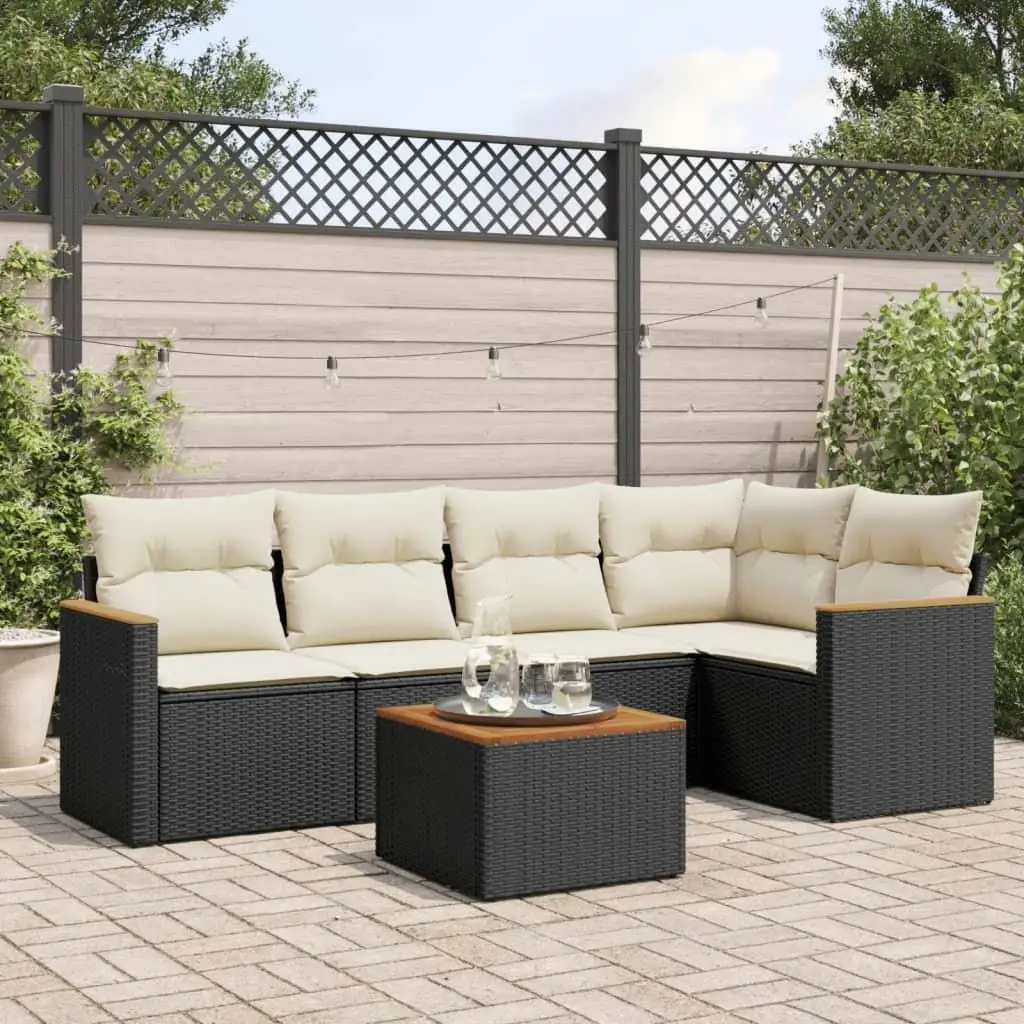 

Modular Black PE Rattan Garden Sofa Set Outdoor Seating Comfortable Furniture for Patio Balcony and Backyard