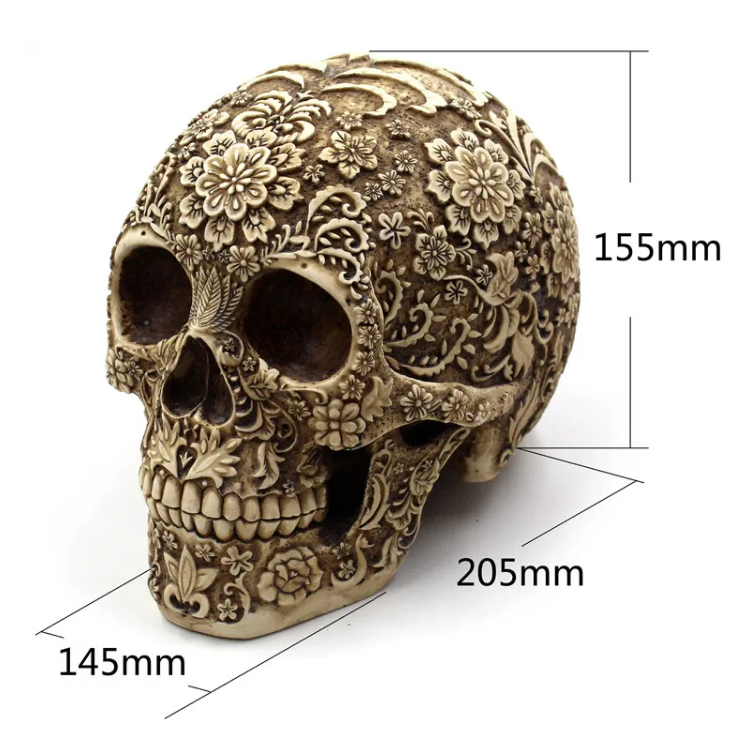 

Modern Resin Statue Retro Skull Decor Home Decoration Ornaments Creative Art Carving Sculptures Skull Model Halloween Gifts