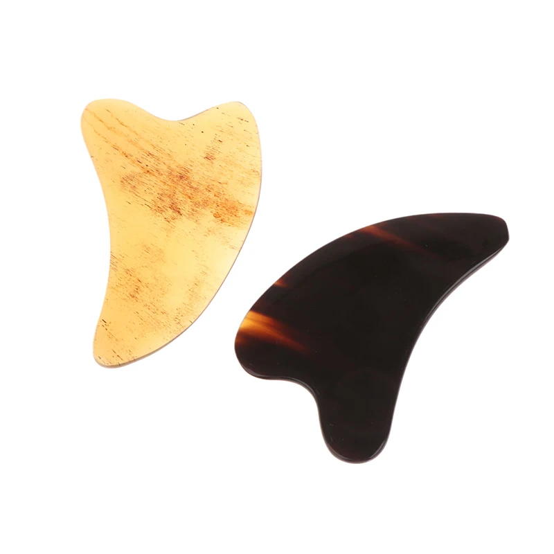 

1PCS Natural Ox Horn Gua Sha Board Gouache Scraper Face Massager Facial Lift Neck Scraping Massage Beauty Tools Physical Therapy