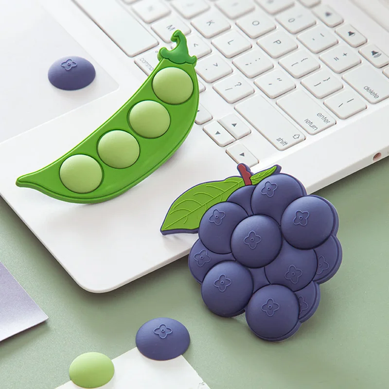 Creative Refrigerator Magnet Cartoon Blueberries Peas Images Seeds Separate Used Magnetic Tile Office Message Note Fixed