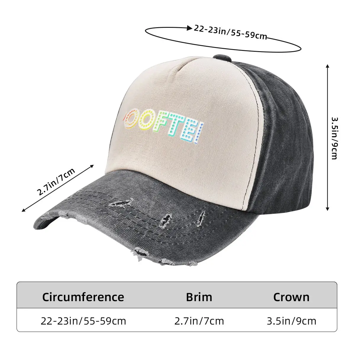 POOFTER [rainbow slang]Cap Baseball Cap Trucker Cap Designer Hat Thermal Visor Women's Beach Outlet Men's