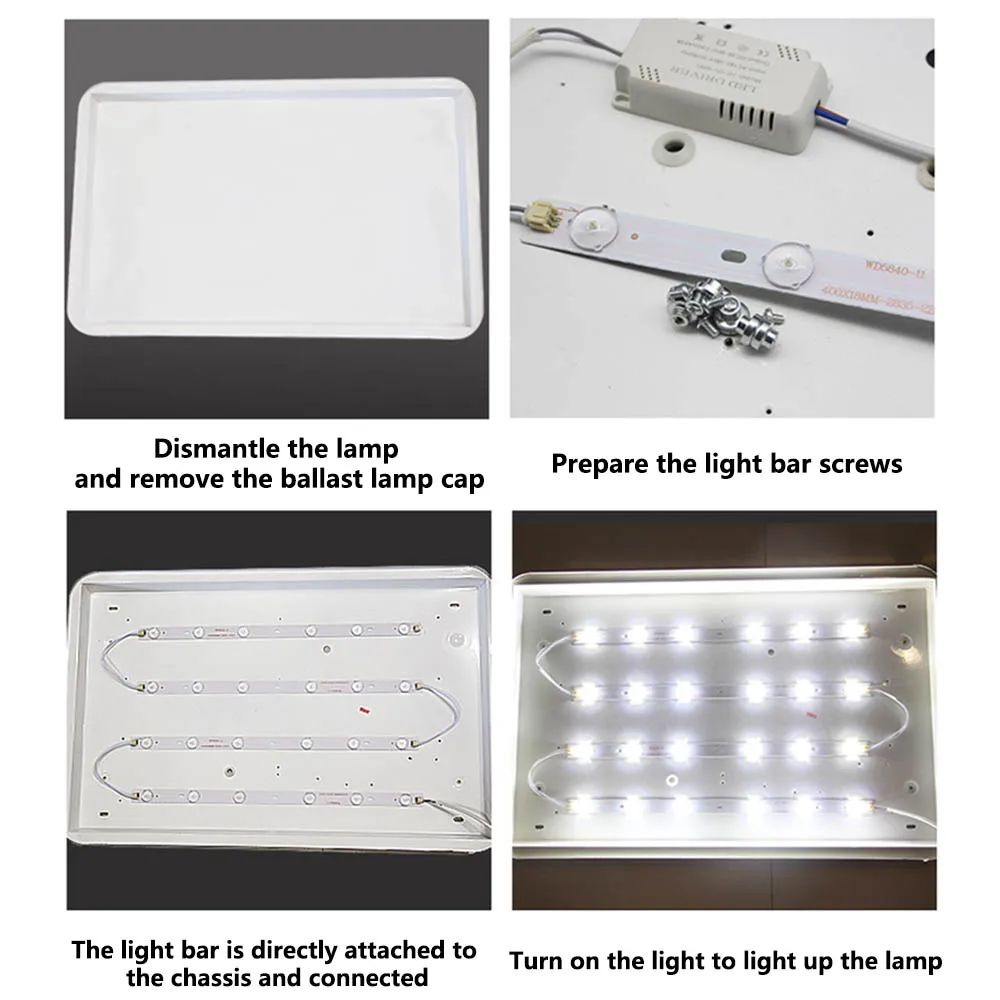 10pcs Three Color 2835 LED Light Module 4W 6W 8W 10W LED Bar Backlight Strip Lights Ceiling Lamp For Remoulding LED Tube Source