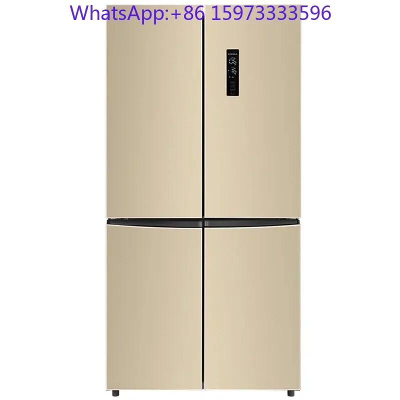 4‑Door French Door Refrigerator Black Stainless Steel Touch Screen for Household Food Storage And Large Capacity Kitchen