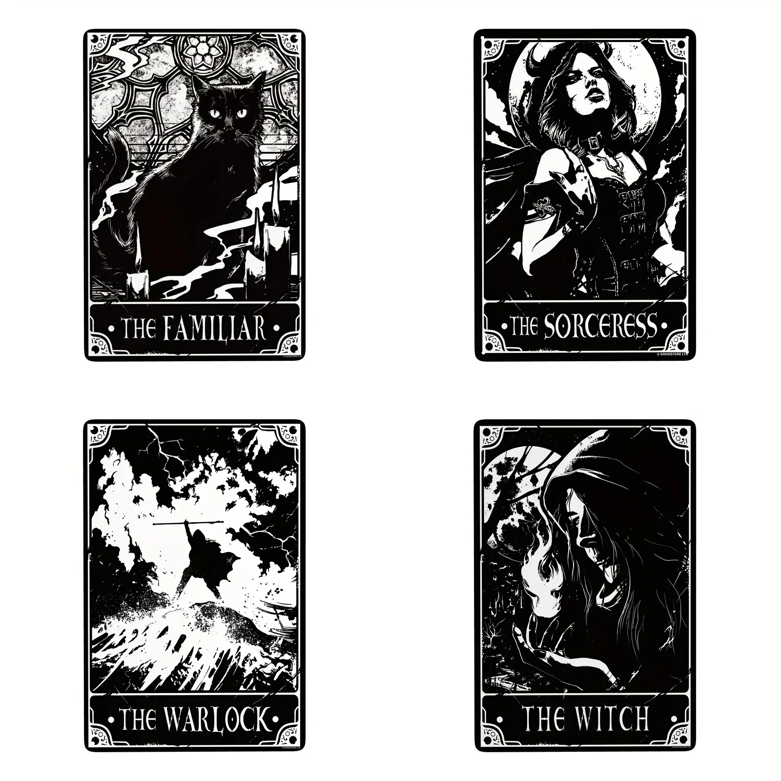 Magical Witchcraft Themed Wall Decor Enchant Your Home with 1pc Tarot Tin Signs Wall Decor Neon Sign Halloween Decoration