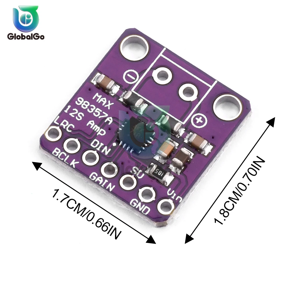 I2S 3W Class D เครื่องขยายเสียง Breakout Interface DAC ถอดรหัสโมดูล Filterless Audio BOARD สำหรับ Raspberry Pi Esp32
