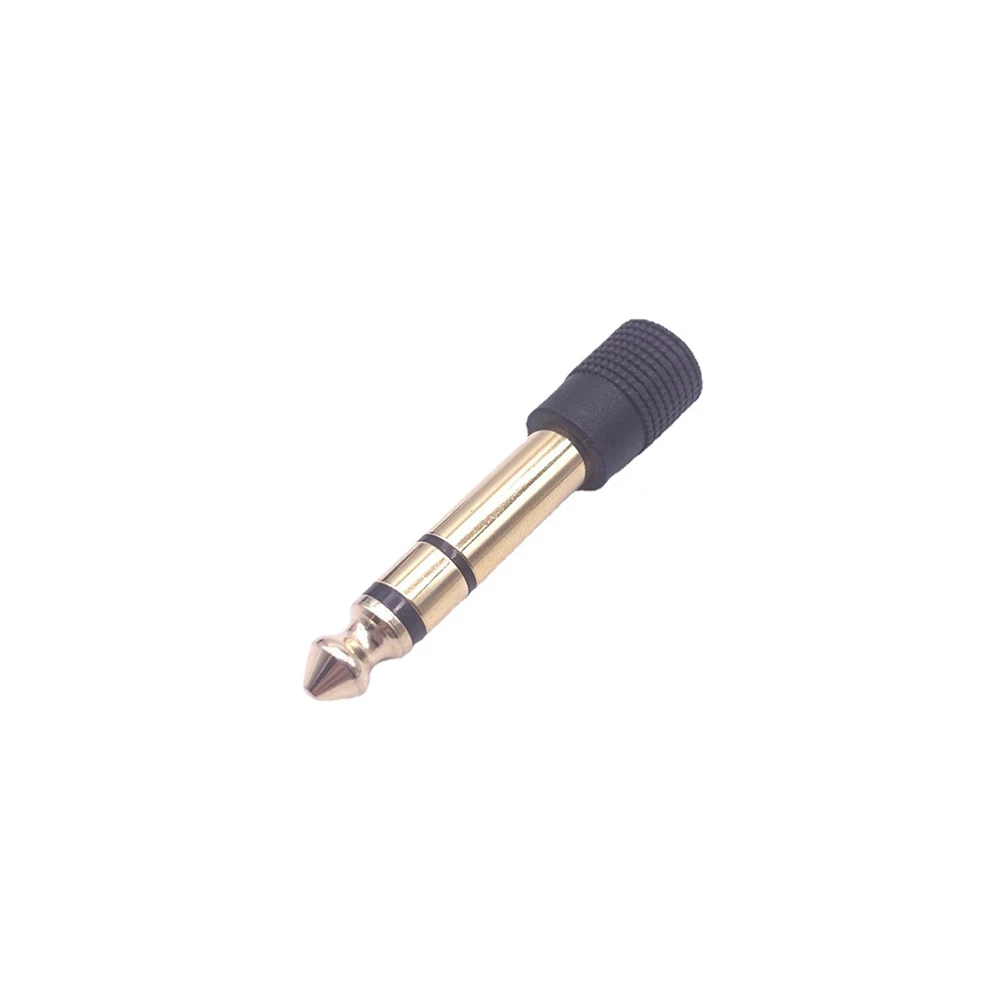 Microphone Speaker Plug Audio 6.35mm Male Plug to jack 3.5mm 3Poles Gold Plated Female Socket Speaker Adapter